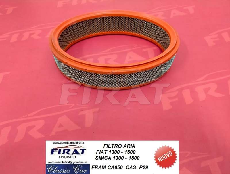 FILTRO ARIA FIAT 1300 - 1500 SIMCA 1300 -1500 (CA650) - Clicca l'immagine per chiudere